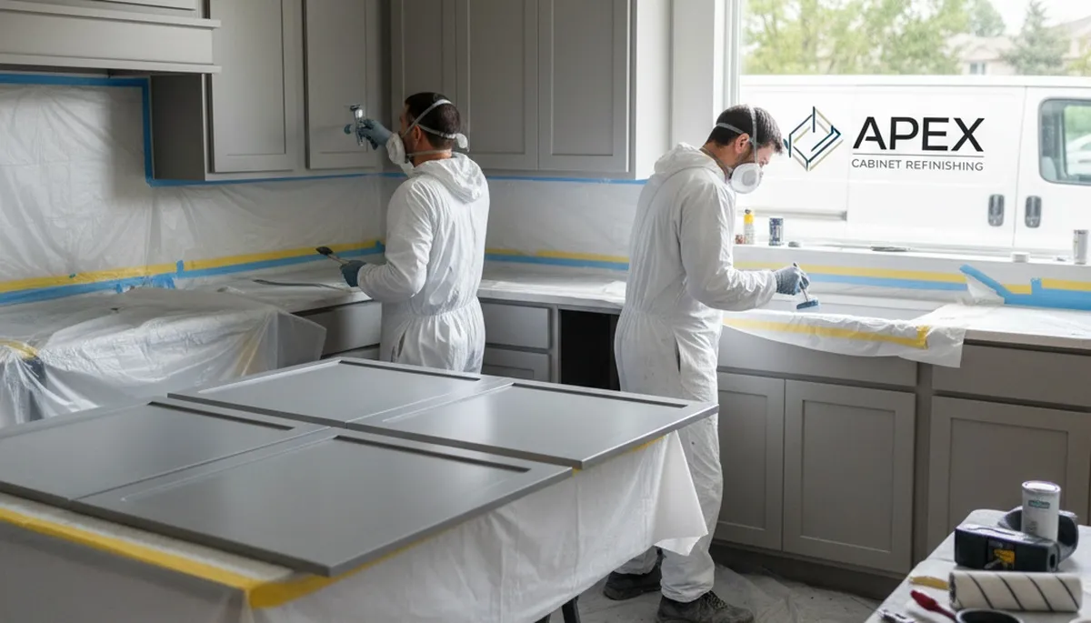 Kansas City, KS cabinet painting by Kansas City Paint Pros for durable kitchen refinishing