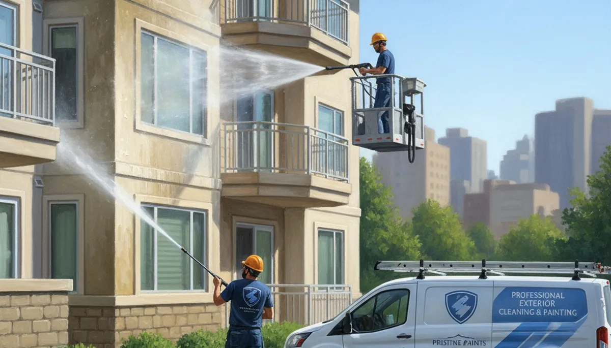 Pressure cleaning service in Kansas City, KS for driveways, siding, and decks by Kansas City Paint Pros