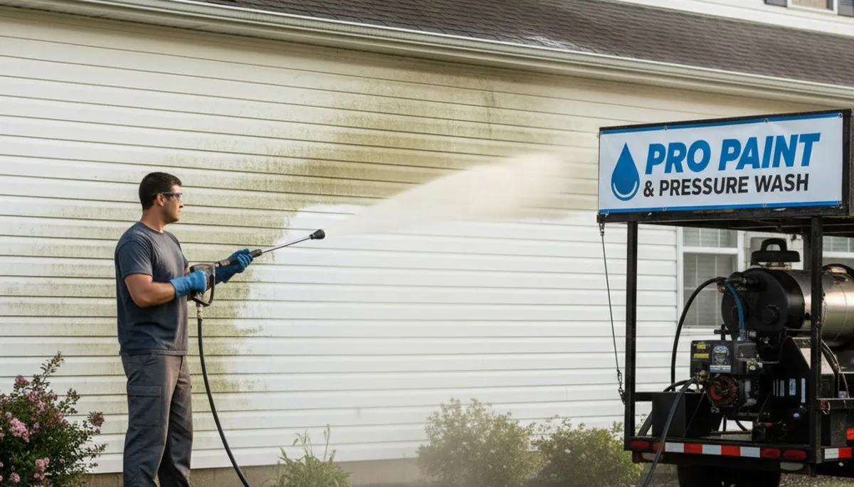 Vinyl siding pressure cleaning in Kansas City, KS by Kansas City Paint Pros